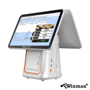 คอมพิวเตอร์จอทัชสกรีน POS 2 พร้อมเครื่องพิมพ์ใบเสร็จ 80 มม. หน้าจอ 15.6 นิ้ว
