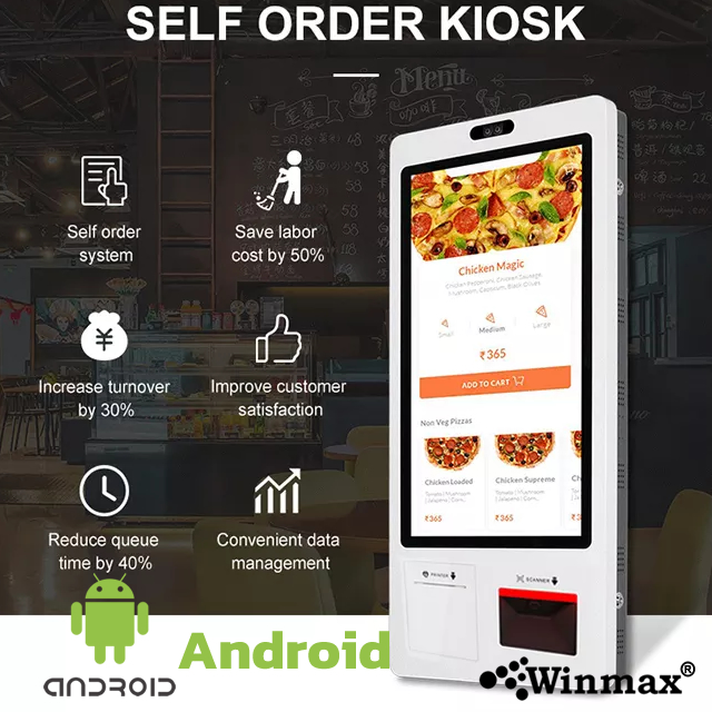 ตู้บริการอัตโนมัติ ตู้คีออสหน้าจอสัมผัส ขนาด 32 นิ้วระบบ Winmax-KM32A